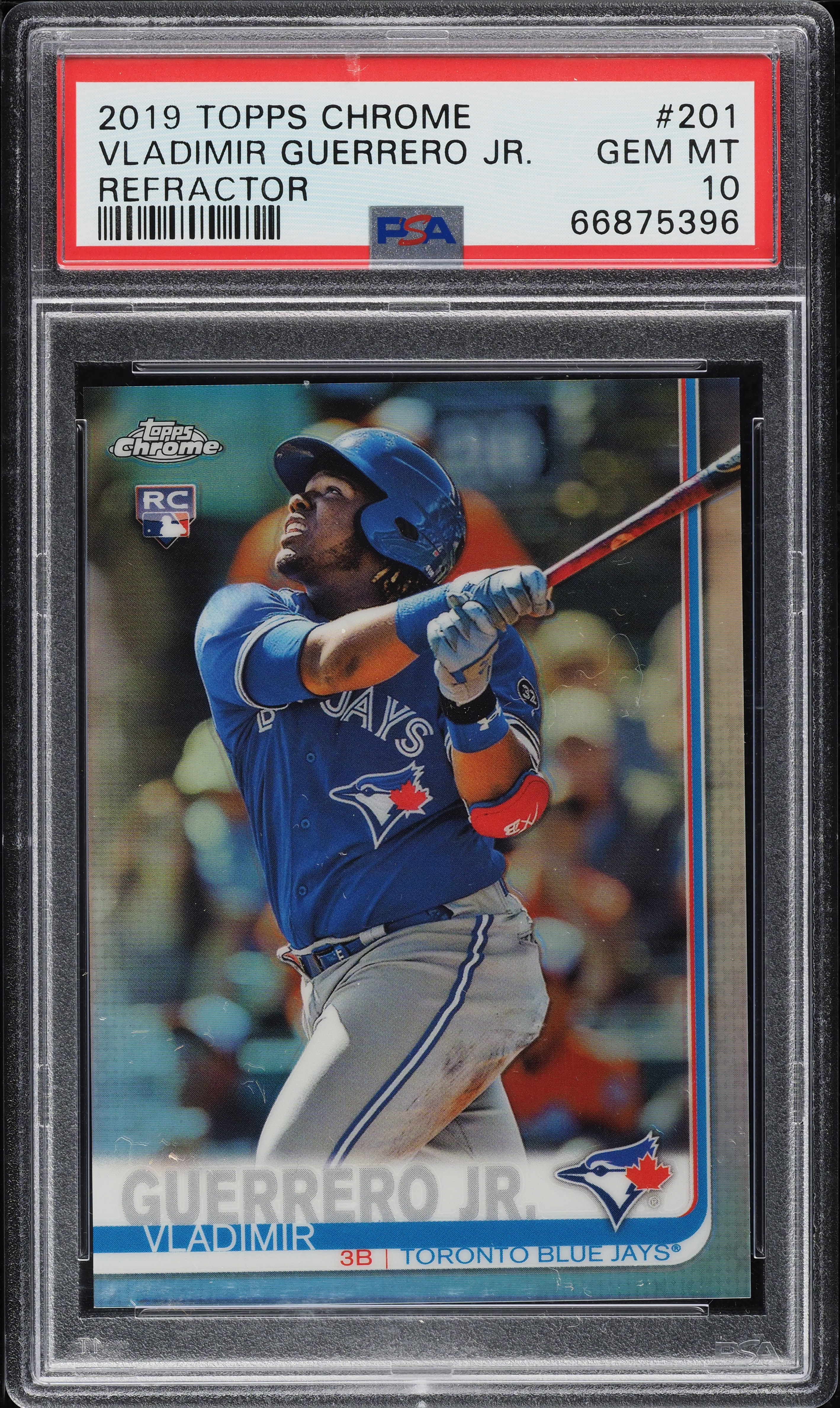 【PSA10】Guerrero Jr. 2019 Topps Chrome RC 2019 Topps Chrome Refractor Vladimir Guerrero Jr. ROOKIE #201 PSA