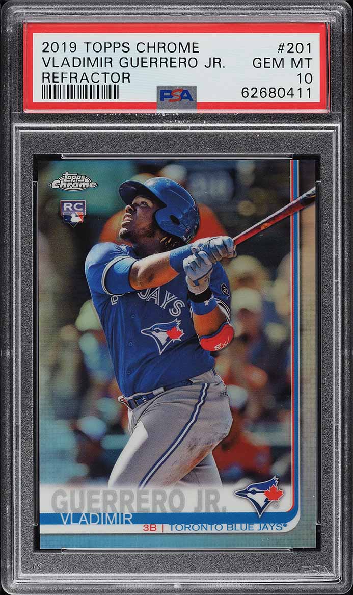 2019 Topps Chrome Refractor Vladimir Guerrero Jr. ROOKIE #201 PSA 10 GEM MINT