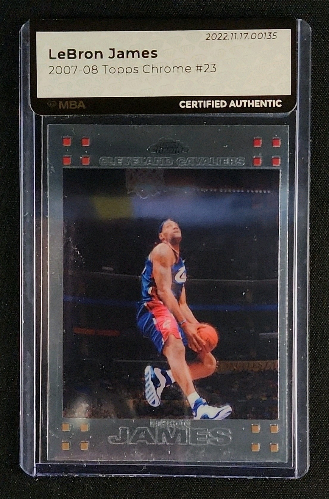 2007 Topps Chrome LeBron James #23 MBA AUTH on Fanatics Collect