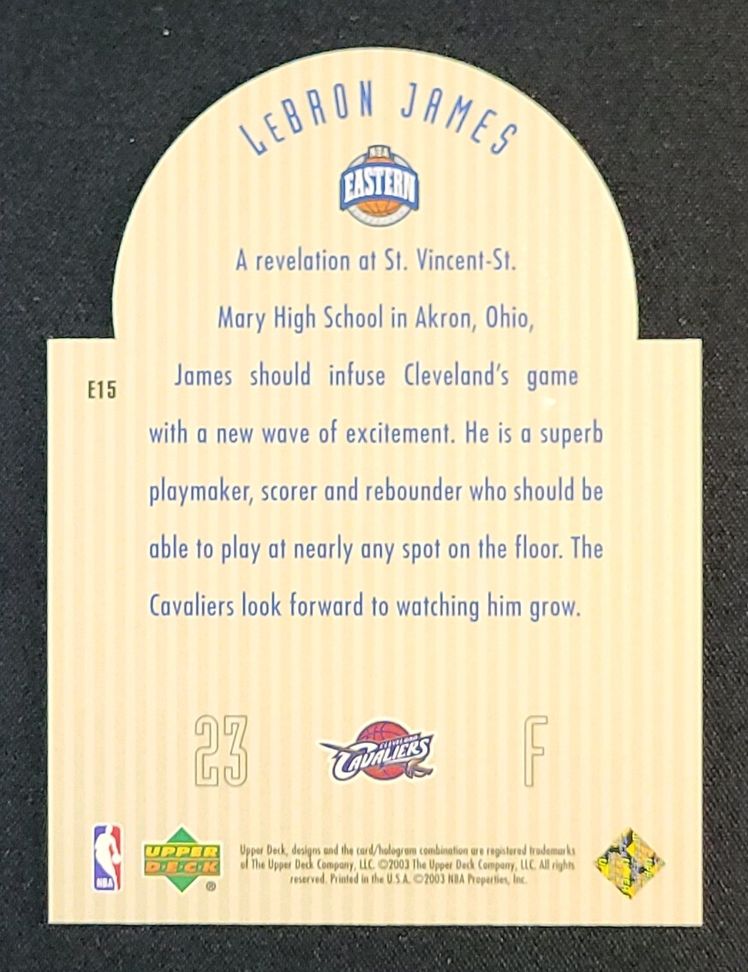 2003 Upper Deck SE Die Cut Future All-Stars LeBron James ROOKIE