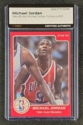 1984-85 Star Basketball Michael Jordan ROOKIE #195 MBA AUTH
