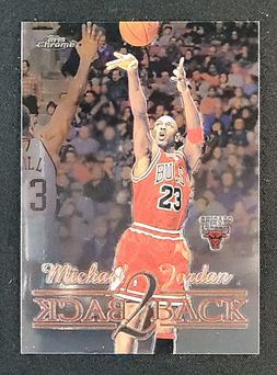 1998 Topps Chrome Back 2 Back Michael Jordan #B1 MBA AUTH on 