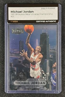 1997 Metal Universe Championship Michael Jordan #23 MBA AUTH