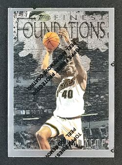 1996 Finest w/ Coating Shawn Kemp #263 MBA AUTH