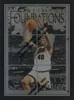 1996 Finest w/ Coating Shawn Kemp #263 MBA AUTH