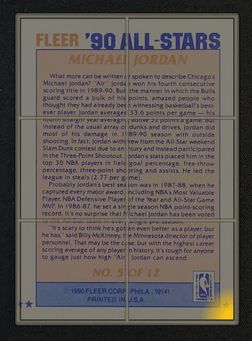 1990 Fleer All-Stars Michael Jordan #5 MBA AUTH
