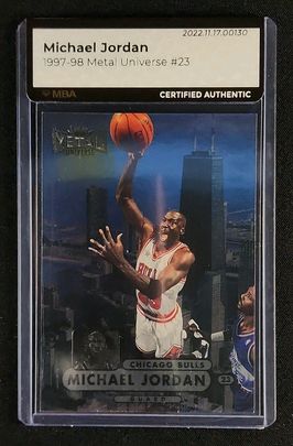 1997 Metal Universe Michael Jordan #23 MBA AUTH