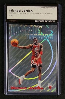 1997 Stadium Club Hardcourt Heroics Michael Jordan #H1 MBA AUTH