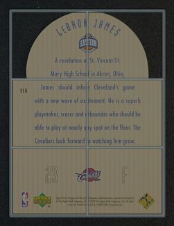 2003 Upper Deck SE Die Cut Future All-Stars LeBron James ROOKIE