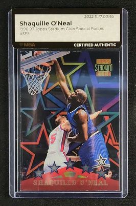 1996 Stadium Club Special Forces Shaquille O'Neal #SF5 MBA AUTH