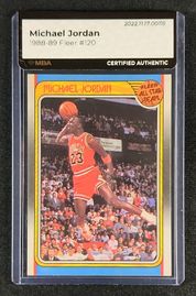 1988 Fleer Basketball Michael Jordan ALL-STAR #120 MBA AUTH on
