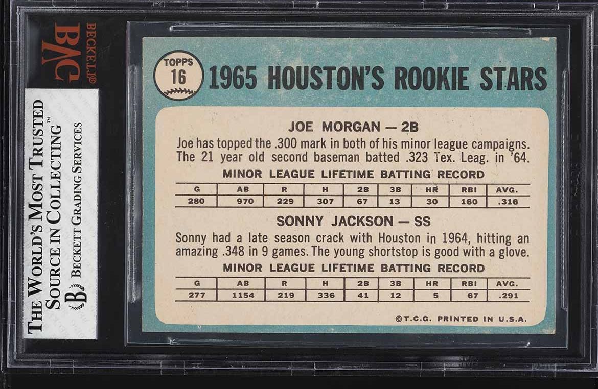 1965 Topps Joe Morgan ROOKIE #16 BVG 6.5 EXMT+
