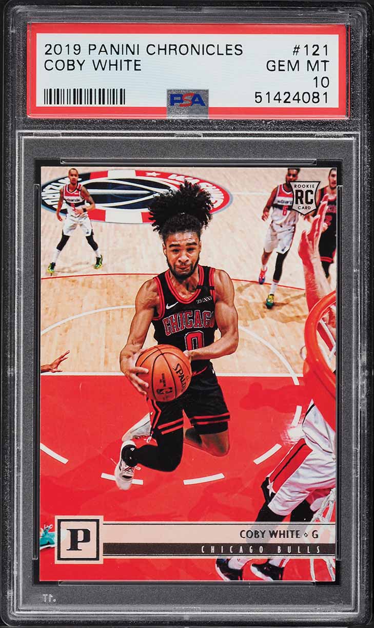 2019 Panini Chronicles Coby White ROOKIE #121 PSA 10 GEM MINT on