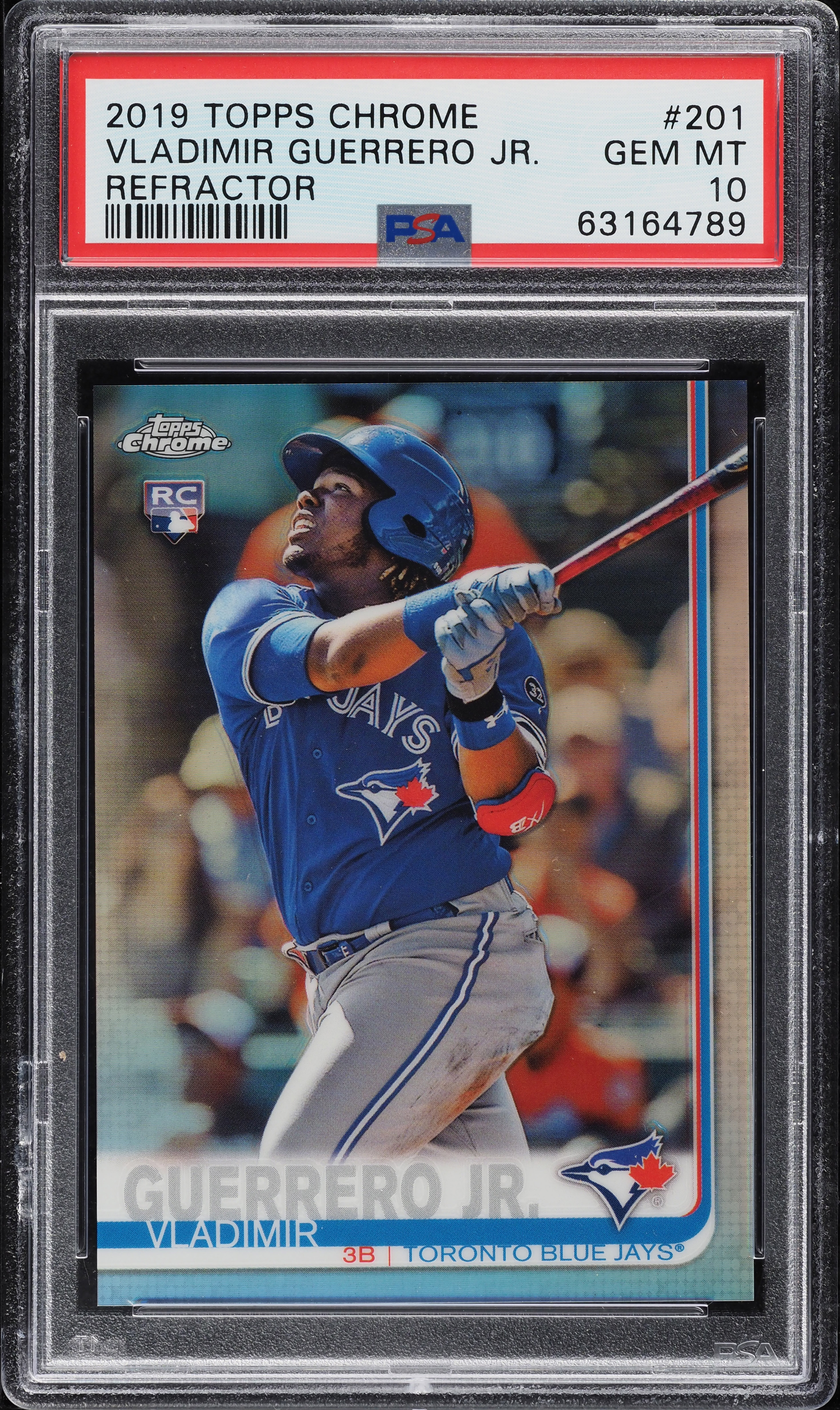 2019 Topps Chrome Refractor Vladimir Guerrero Jr. ROOKIE #201 PSA