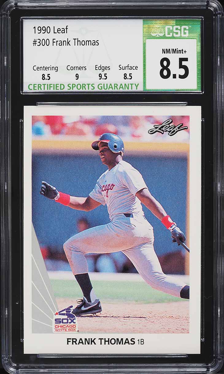 1990 Leaf Frank Thomas ROOKIE #300 CSG 8.5 NM-MT+
