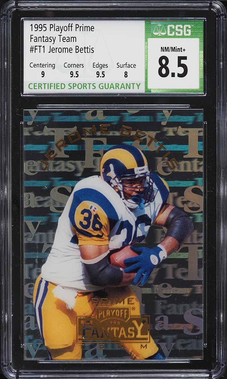 1995 Playoff Prime Fantasy Team Jerome Bettis #FT1 CSG 8.5 NM-MT+