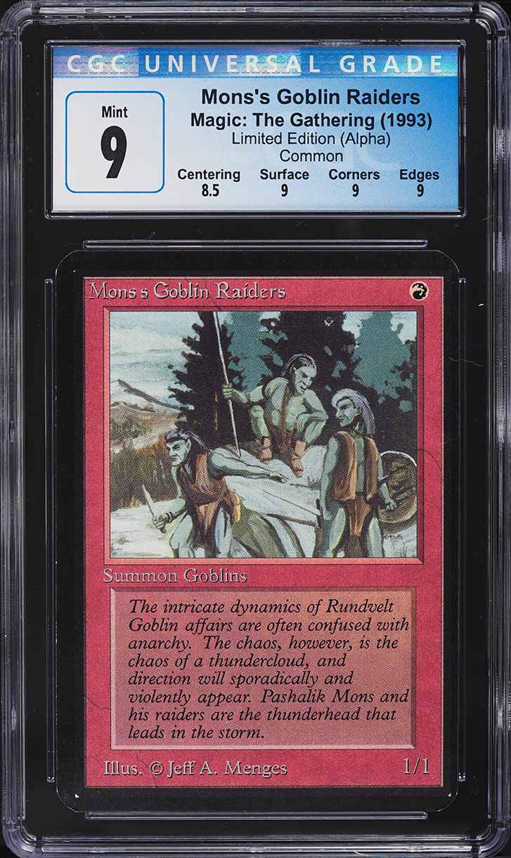 1993 Magic The Gathering MTG Alpha Mons's Goblin Raiders C R CGC 9 MINT