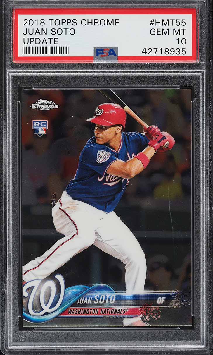 2018 Topps Chrome Update Juan Soto ROOKIE #HMT55 PSA 10 GEM MINT
