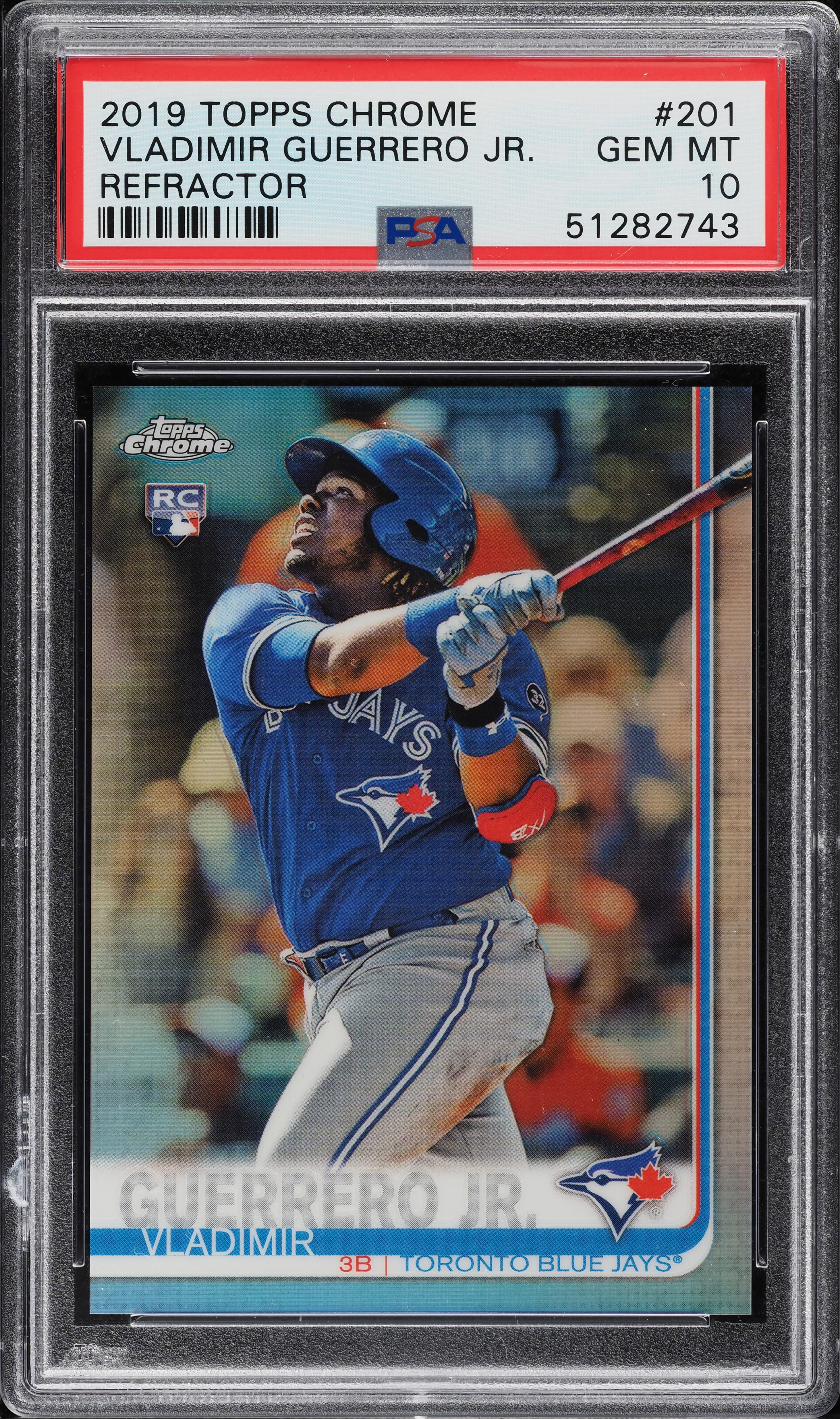 【psa10】2019 topps guerrero jr.ルーキーカード 2019 Topps Chrome Refractor Vladimir Guerrero Jr. ROOKIE #201 PSA