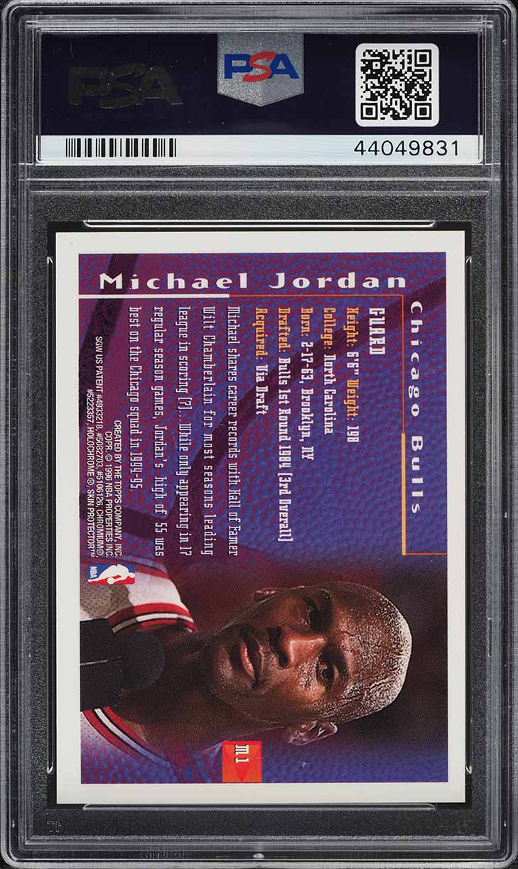 1995 Finest Mystery Borderless Michael Jordan #M1 PSA 7 NRMT