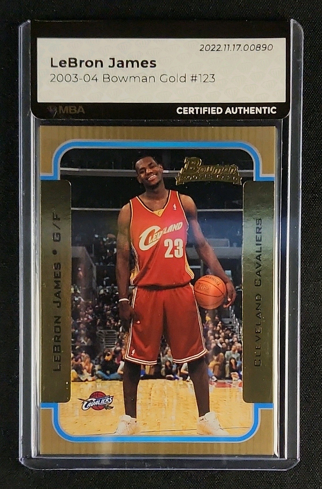 2003 Bowman Rookies & Stars Gold LeBron James ROOKIE #123 MBA AUTH