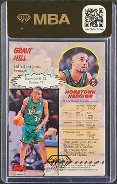 1997 Stadium Club Hardcourt Heroics Grant Hill #H10 MBA AUTH