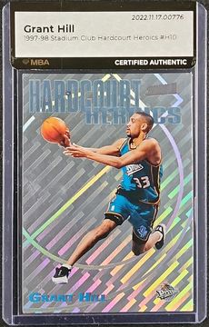 1997 Stadium Club Hardcourt Heroics Grant Hill #H10 MBA AUTH