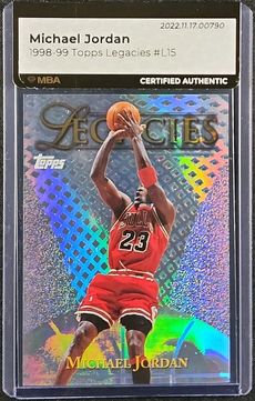 1998 Topps Legacies Michael Jordan #L15 MBA AUTH
