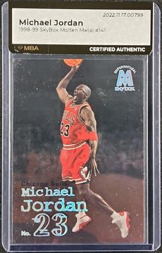 1998 SkyBox Molten Metal Michael Jordan #141 MBA AUTH