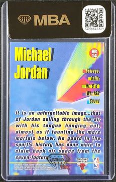 1996 Stadium Club High Risers Michael Jordan #HR14 MBA AUTH