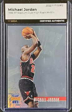1996 Stadium Club High Risers Michael Jordan #HR14 MBA AUTH