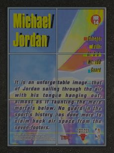 1996 Stadium Club High Risers Michael Jordan #HR14 MBA AUTH