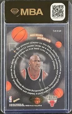 1997 Metal Universe Championship All Millennium Michael Jordan #5 MBA AUTH