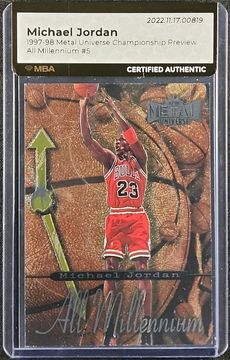 1997 Metal Universe Championship All Millennium Michael Jordan #5 MBA AUTH