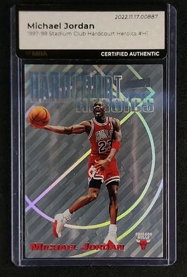 1997 Stadium Club Hardcourt Heroics Michael Jordan #H1 MBA AUTH