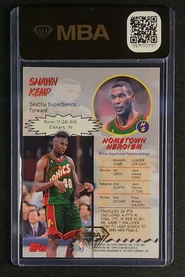 1997 Stadium Club Hardcourt Heroics Shawn Kemp #H5 MBA AUTH