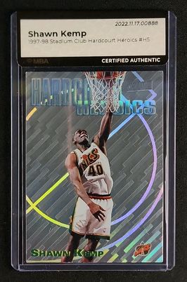 1997 Stadium Club Hardcourt Heroics Shawn Kemp #H5 MBA AUTH