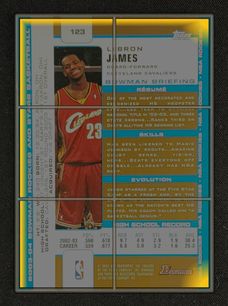 2003 Bowman Rookies & Stars Gold LeBron James ROOKIE #123 MBA AUTH