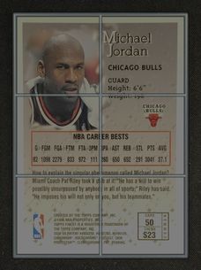 1996 Finest w/ Coating Michael Jordan #50 MBA AUTH
