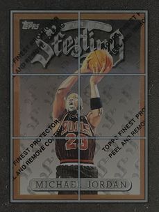 1996 Finest w/ Coating Michael Jordan #50 MBA AUTH