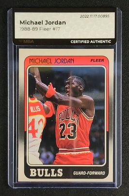 1988 Fleer Basketball Michael Jordan #17 MBA AUTH