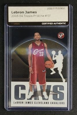 topps pristine lebron james rookie