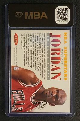 1993 Fleer NBA Superstars Michael Jordan #7 MBA AUTH
