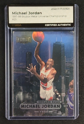 1997 Metal Universe Championship Michael Jordan #23 MBA AUTH