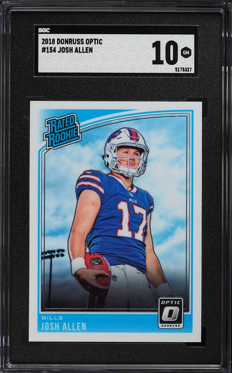 2018 Donruss Optic Josh Allen ROOKIE #154 SGC 10 GEM MINT