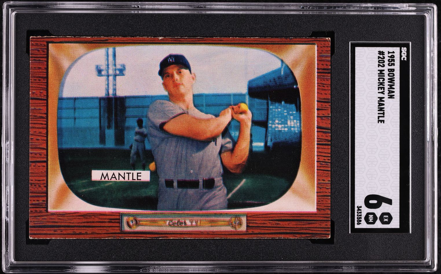 1955 Bowman Mickey Mantle #202 SGC 6 EXMT
