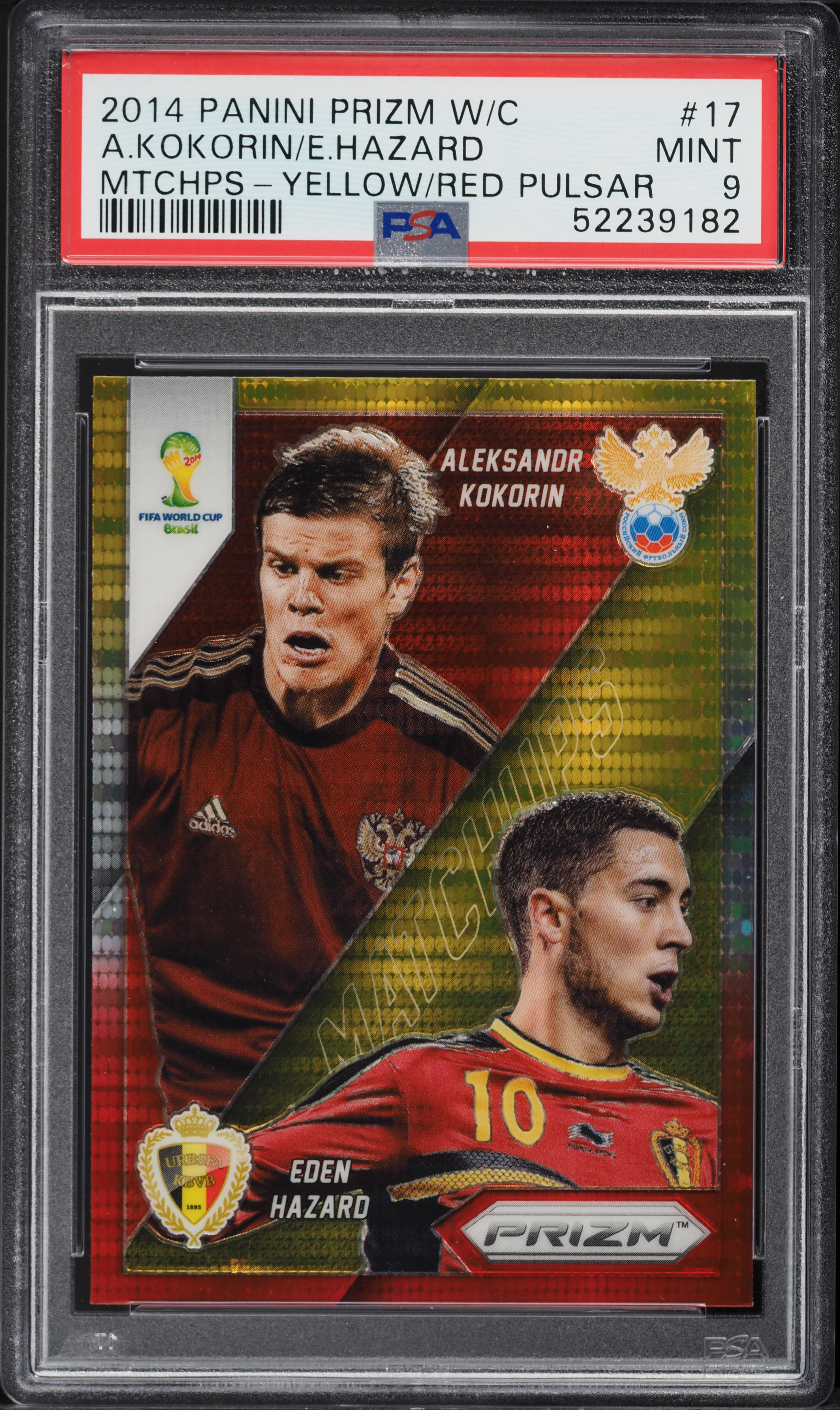 2014 Panini Prizm World Cup Matchups Yellow Red Pulsar Kokorin