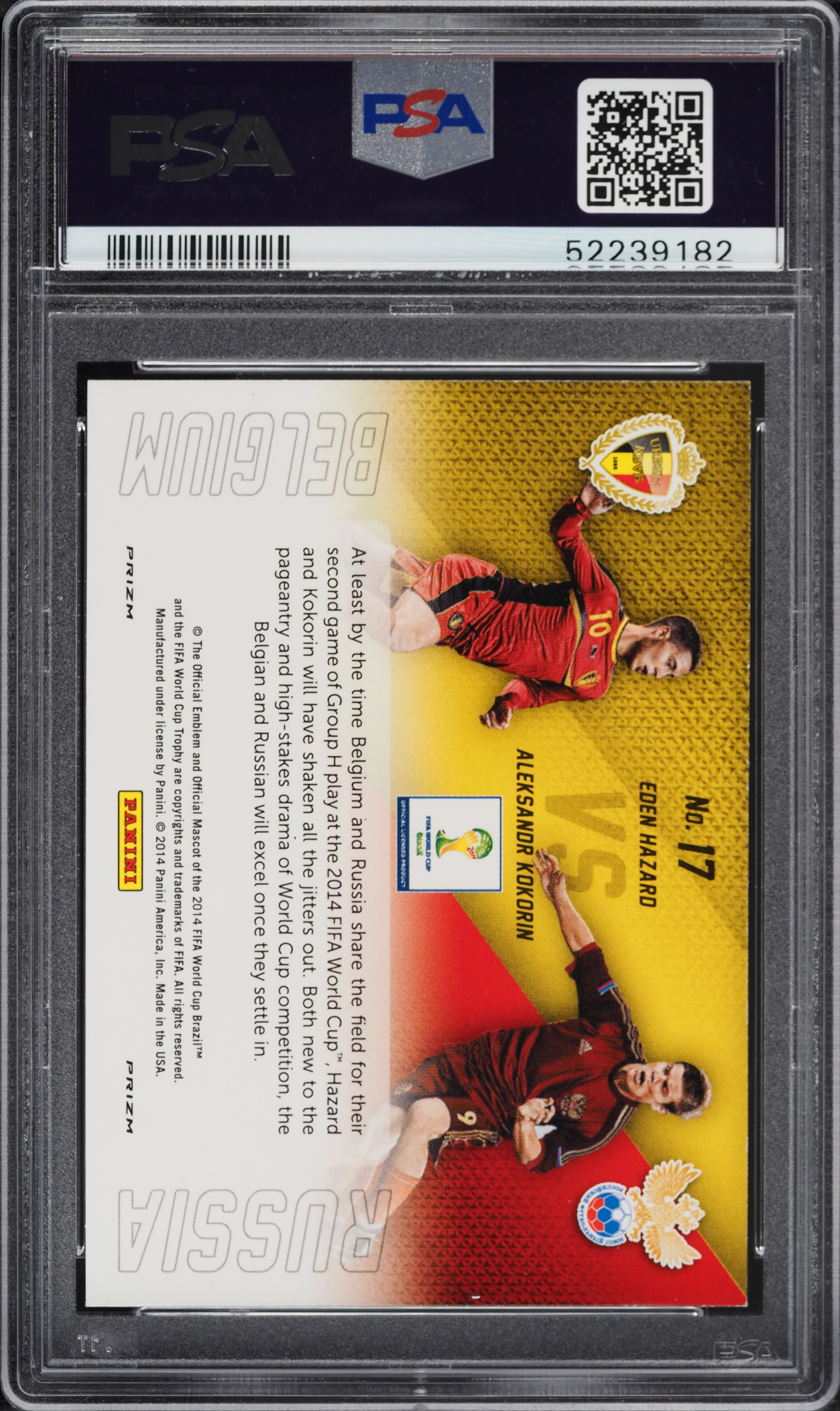 2014 Panini Prizm World Cup Matchups Yellow Red Pulsar Kokorin