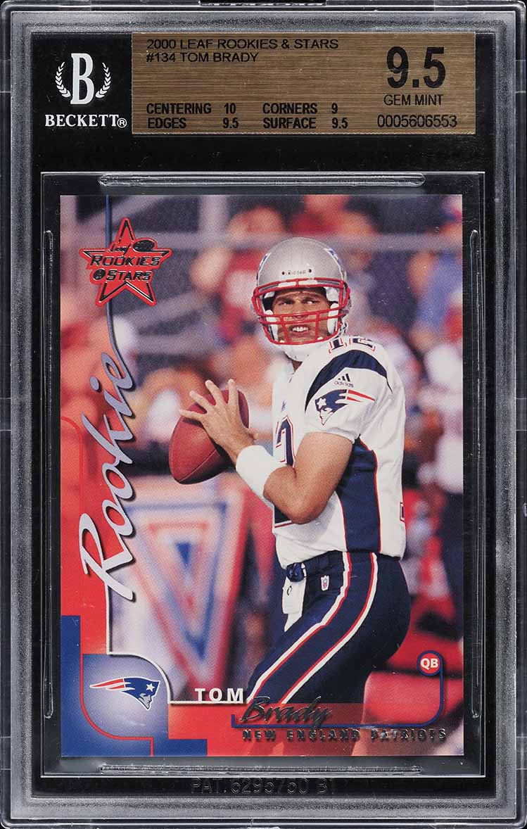2000 Leaf Rookies & Stars Tom Brady ROOKIE /1000 #134 BGS 9.5 GEM MINT