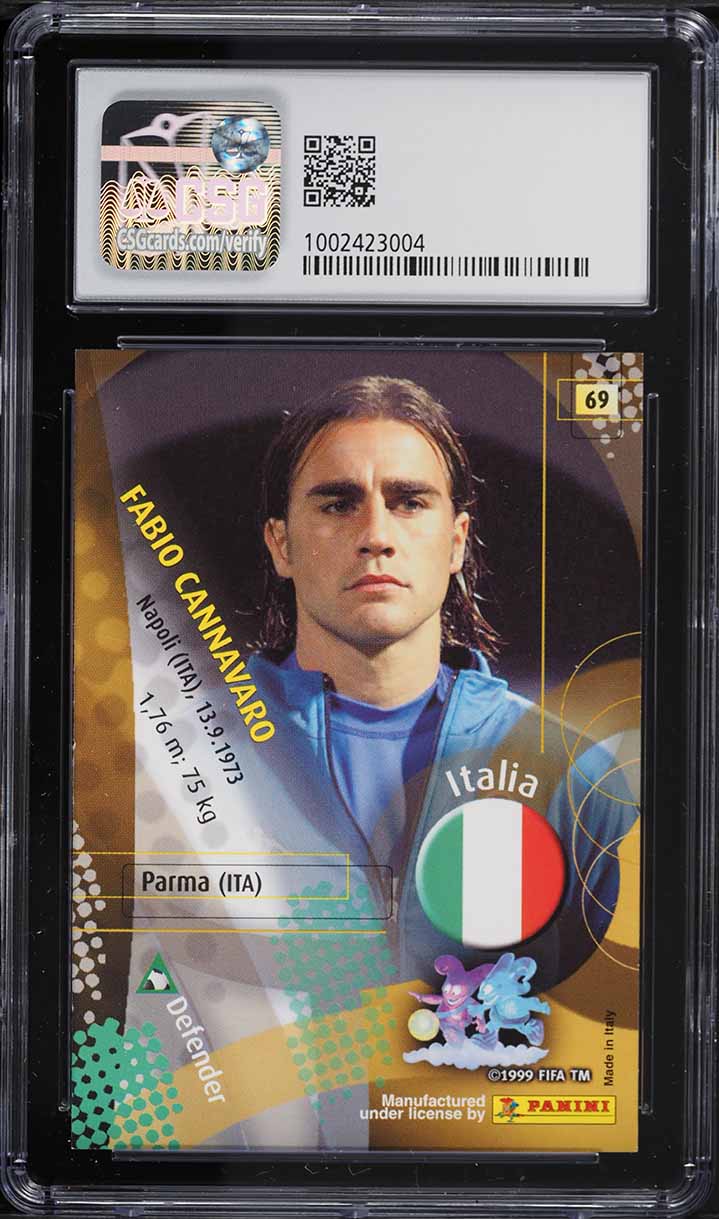 2002 Panini World Cup Fabio Cannavaro #69 CSG 9 MINT